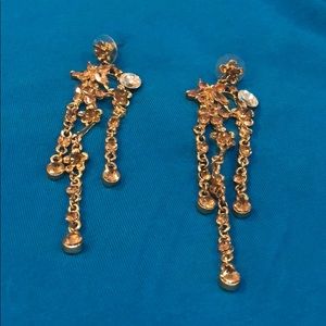 Gold prom/pageant earrings